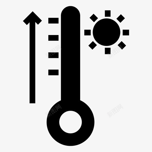 高温预报全球变暖图标svg_新图网 https://ixintu.com 全球变暖 污染2 炎热 阳光 预报 高温