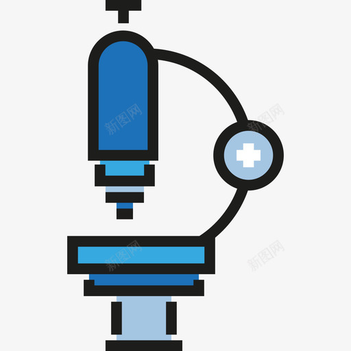 显微镜教育17线色图标svg_新图网 https://ixintu.com 教育17 显微镜 线色