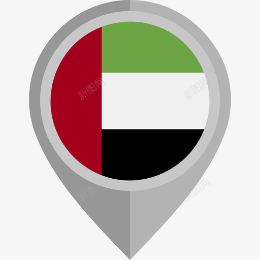 阿拉伯联合酋长国国旗圆形图标svg_新图网 https://ixintu.com 国旗 圆形 阿拉伯联合酋长国