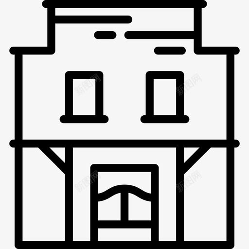 房子远西直线型图标svg_新图网 https://ixintu.com 房子 直线型 远西