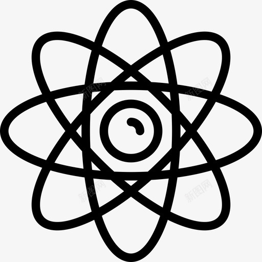 原子科学研究线性图标svg_新图网 https://ixintu.com 原子 科学研究 线性