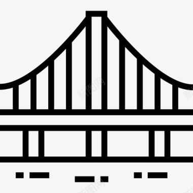 桥景观6线性图标图标