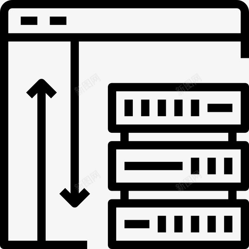 浏览器网页和编程线性图标svg_新图网 https://ixintu.com 浏览器 线性 网页设计和编程