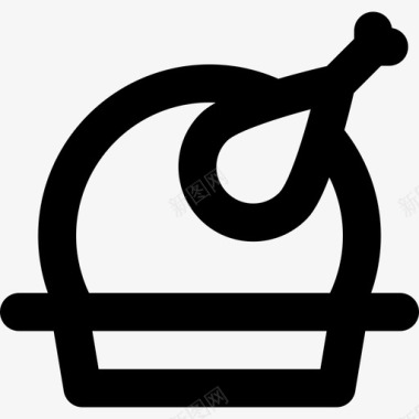 烤鸡餐厅直系图标图标