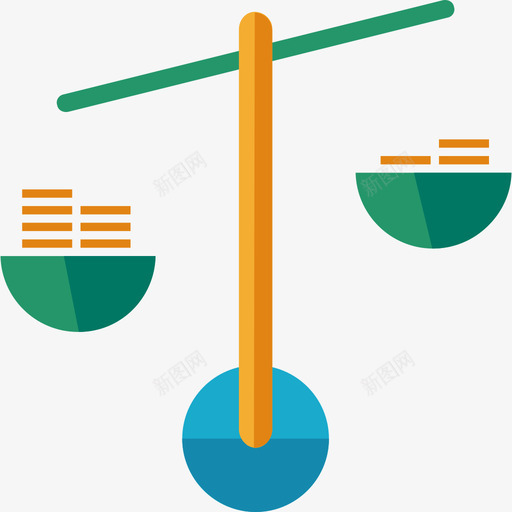 秤商务8扁平图标svg_新图网 https://ixintu.com 商务8 扁平 秤