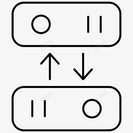 服务器数据交换图标svg_新图网 https://ixintu.com 交换 数据 服务器 网络托管大纲图标