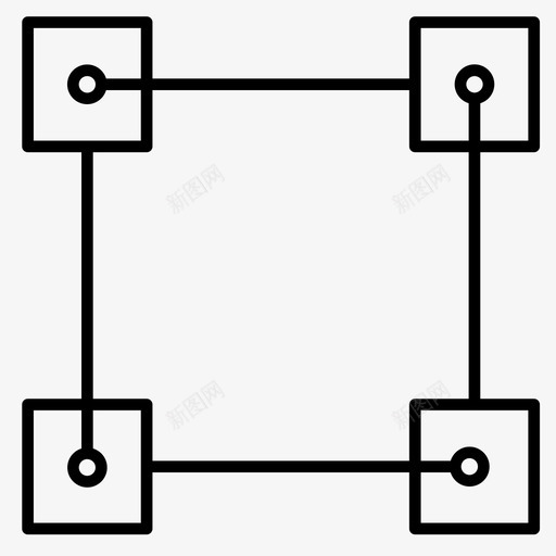 区块链连接加密货币图标svg_新图网 https://ixintu.com 加密货币 区块链 技术 连接