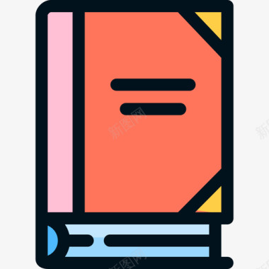 电子书阅读器打印3线性颜色图标图标
