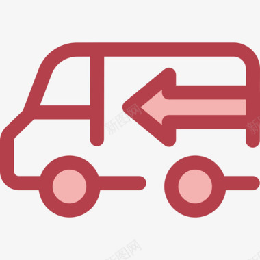 送货车运输8红色图标图标