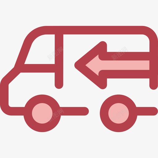 送货车运输8红色图标svg_新图网 https://ixintu.com 红色 运输8 送货车