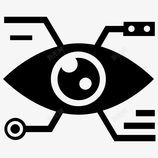 eyetap增强ar镜头ar视觉图标svg_新图网 https://ixintu.com ar视觉 ar镜头 eyetap增强 人工智能字形图标 增强现实 智能镜头