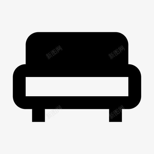 沙发床休息室图标svg_新图网 https://ixintu.com 休息 休息室 床 材料 沙发