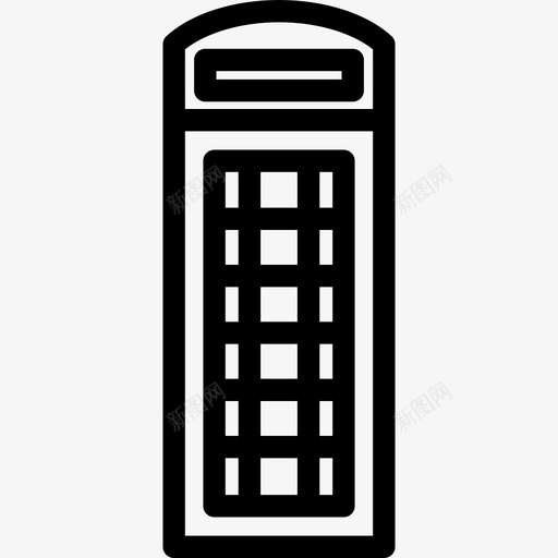 电话亭城市大包装概述线性图标svg_新图网 https://ixintu.com 城市大包装概述 电话亭 线性