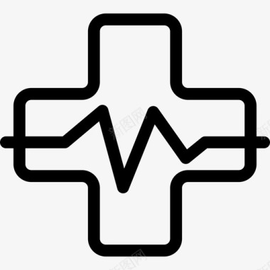 医院医疗要素概述线性图标图标