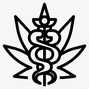 医用大麻大麻药物图标图标