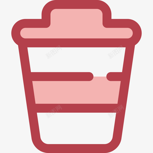 咖啡杯商务和办公2红色图标svg_新图网 https://ixintu.com 咖啡杯 商务和办公2 红色