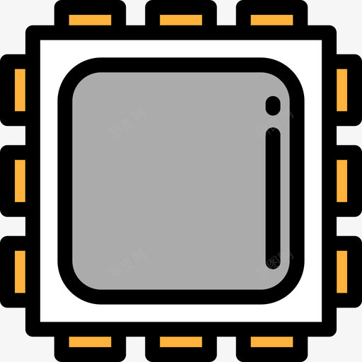 Cpu电子8线性彩色图标svg_新图网 https://ixintu.com Cpu 电子8 线性彩色