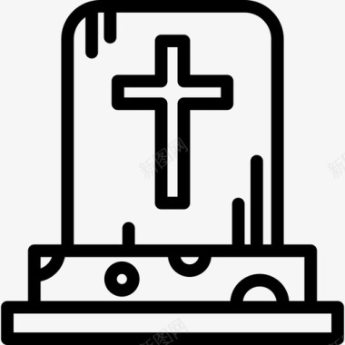 墓碑万圣节22直系图标图标