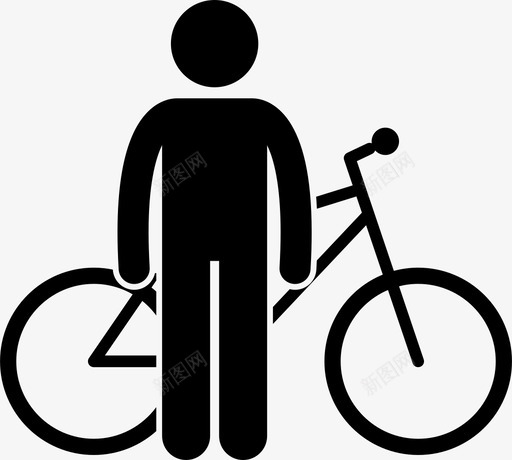 有脚踏车的人有人有人拿着不同的东西图标svg_新图网 https://ixintu.com 有人 有人拿着不同的东西 有脚踏车的人