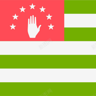阿布哈兹国际旗帜4广场图标图标