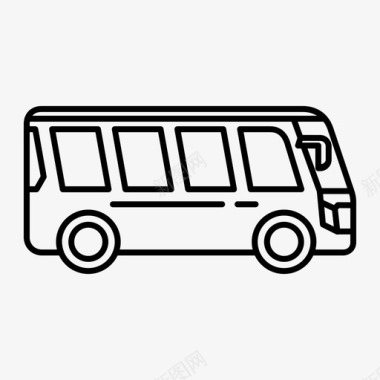 公共汽车交通工具旅行车图标图标