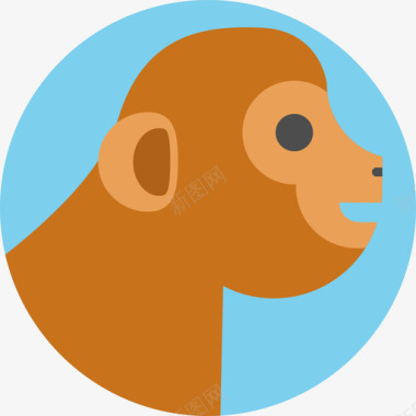 猴子动物动物收藏图标图标