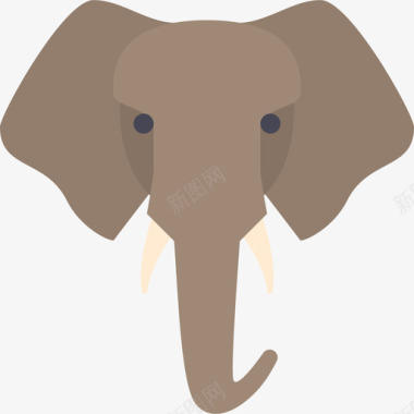 大象动物19扁平图标图标
