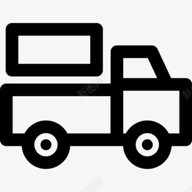 卡车商务和办公室7直线型图标图标