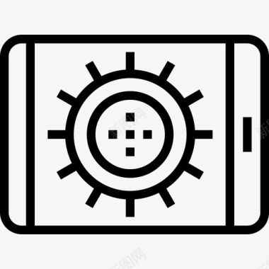 智能手机网页3线性图标图标