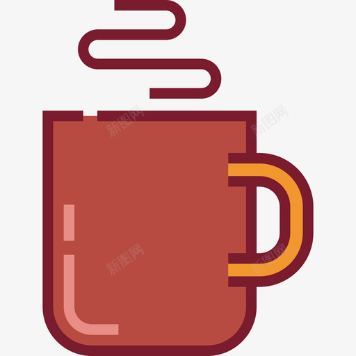 咖啡杯秋季5线性颜色图标svg_新图网 https://ixintu.com 咖啡杯 秋季5 线性颜色