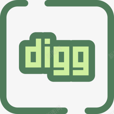 Digg社交网络5维德图标图标