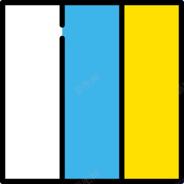 加那利群岛旗帜收藏3广场图标图标