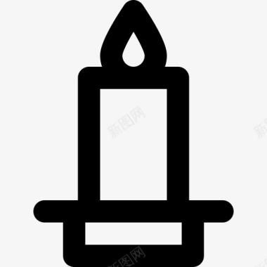 蜡烛休息元素3直线图标图标