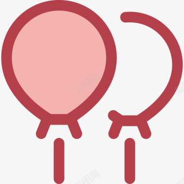 气球慈善7号红色图标图标