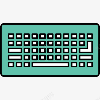 键盘接口7彩色128px图标图标