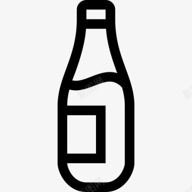 啤酒瓶淡啤酒小啤酒图标图标