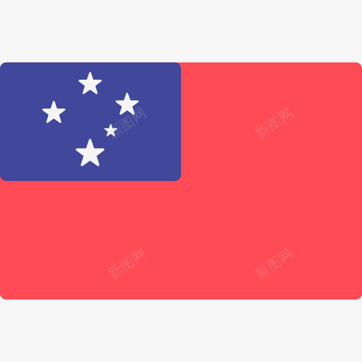 萨摩亚国际旗帜长方形图标svg_新图网 https://ixintu.com 国际旗帜 萨摩亚 长方形