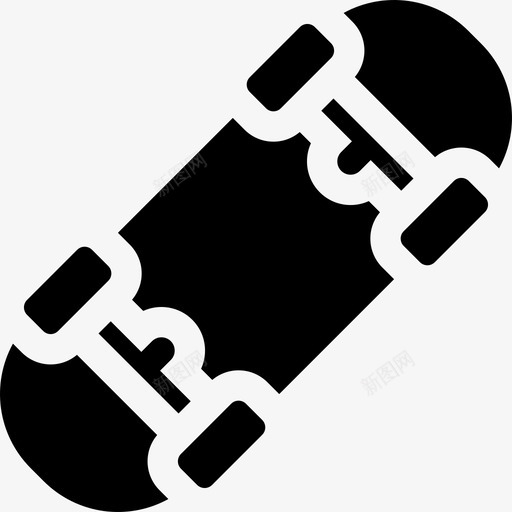 滑板时髦风格5填充图标svg_新图网 https://ixintu.com 填充 时髦风格5 滑板