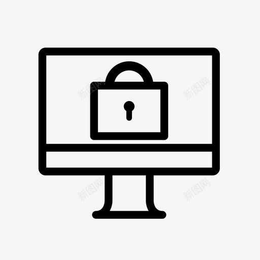 安全访问锁图标svg_新图网 https://ixintu.com 互联网图标 安全 密码 电脑 访问 锁