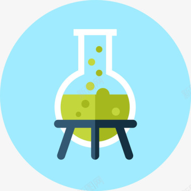 圆形化学元件烧瓶图标图标