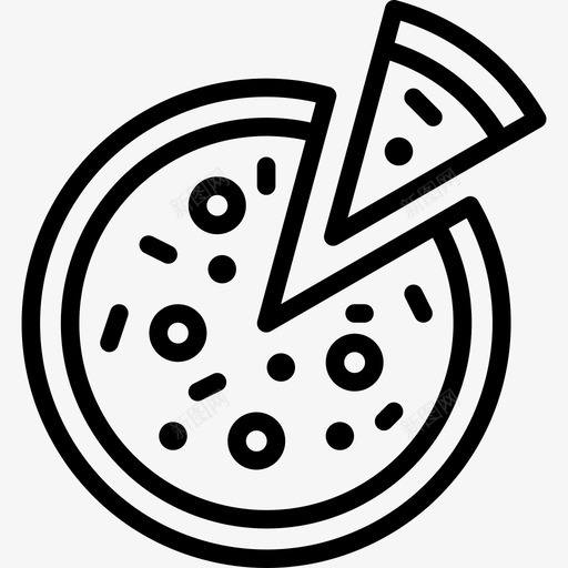 披萨餐厅元素2线性图标svg_新图网 https://ixintu.com 披萨 线性 餐厅元素2