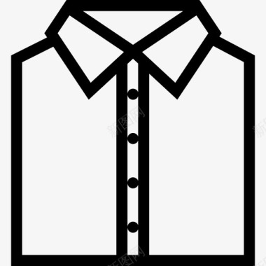 衬衫衣服8直线型图标图标