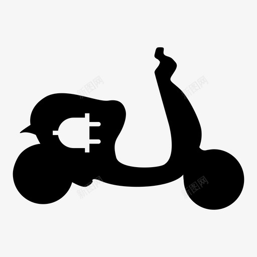 电动滑板车摩托车交通工具图标svg_新图网 https://ixintu.com 交通工具 摩托车 电动滑板车 电动滑板车运输 车辆