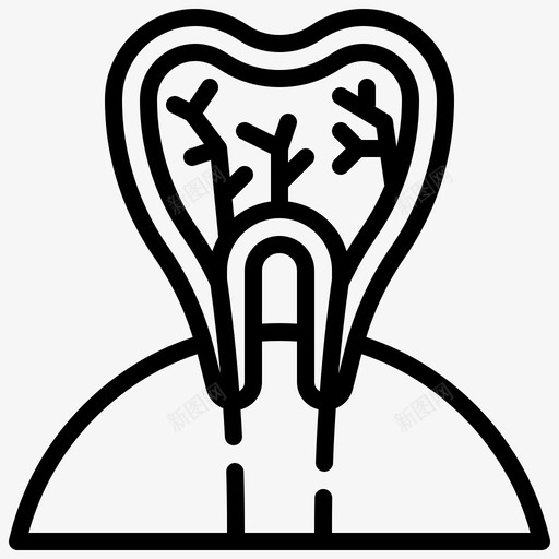 解剖牙牙牙医图标svg_新图网 https://ixintu.com 牙 牙医 牙医元素线 解剖牙