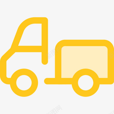 卡车运输10黄色图标图标