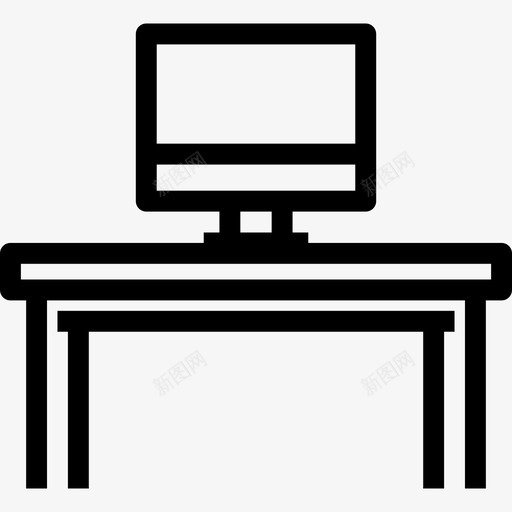 办公桌家具和家居用品图标svg_新图网 https://ixintu.com 办公桌 家具和家居用品