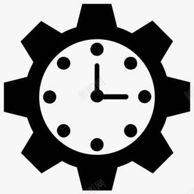 时间管理处理时间生产力图标图标