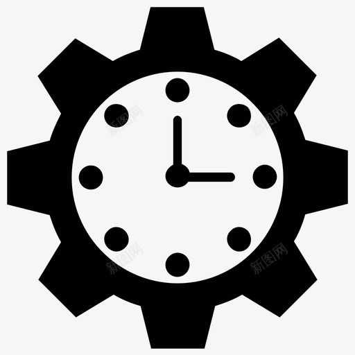 时间管理处理时间生产力图标svg_新图网 https://ixintu.com 业务服务字形图标 处理时间 时间管理 熟练程度 生产力