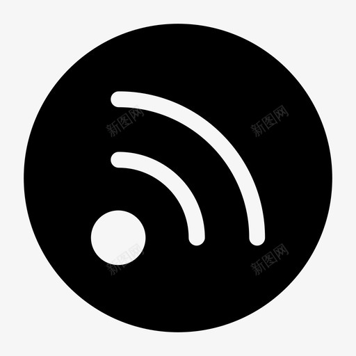 wifi信号通信连接图标svg_新图网 https://ixintu.com wifi信号 平面图标 技术 无线互联网 连接 通信