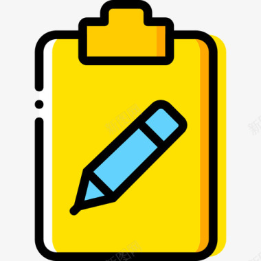 剪贴板文件和文件夹5黄色图标图标